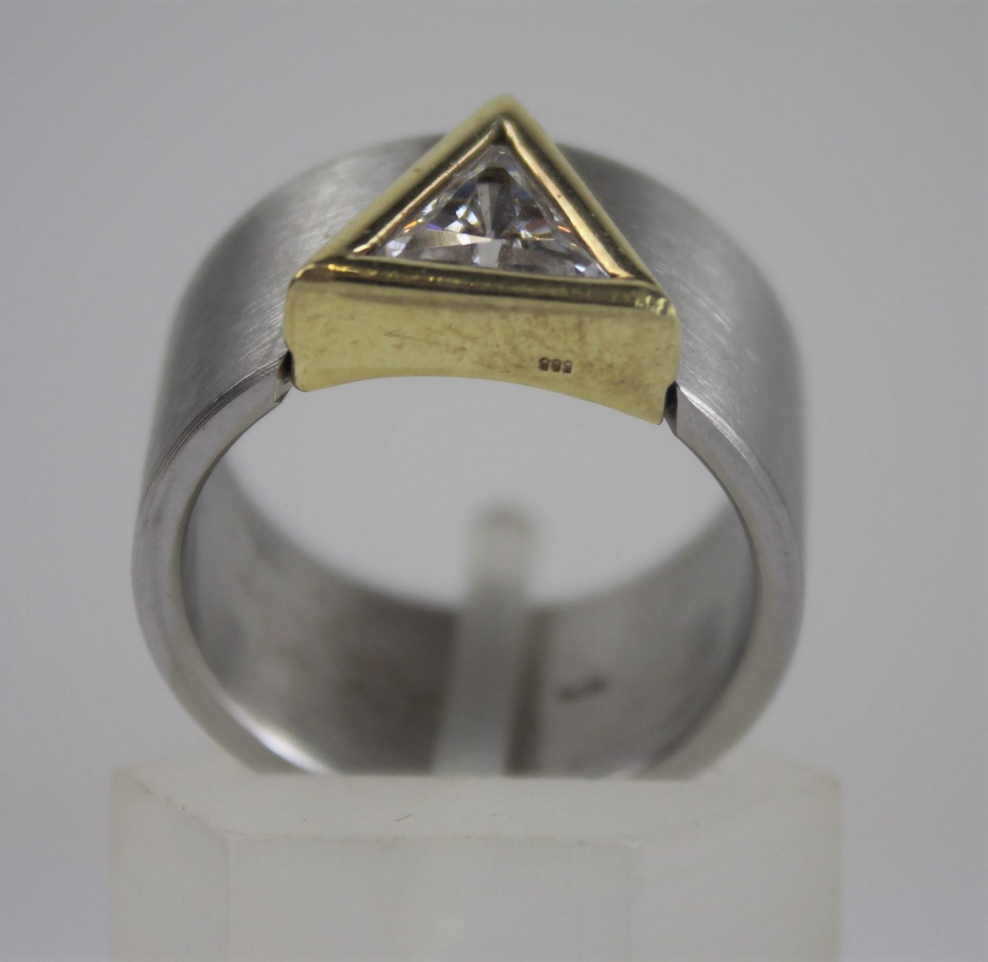 Designer Ring mit 585 Goldfassung - Bild 2 aus 2