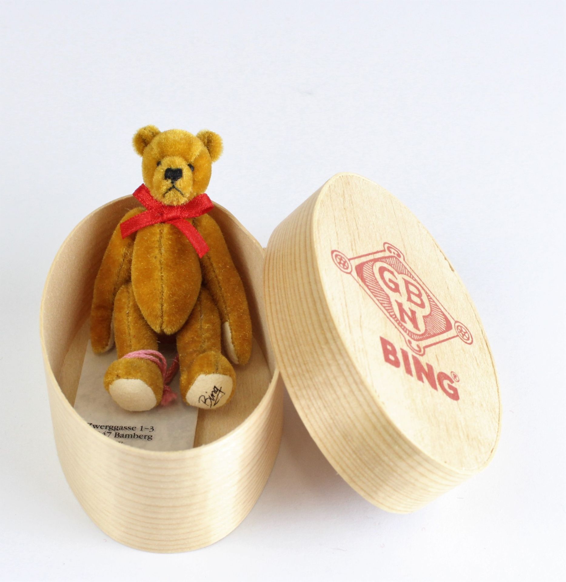 Miniatur Bing Teddybär " Der Fliegenträger " limitiert in Holzbox