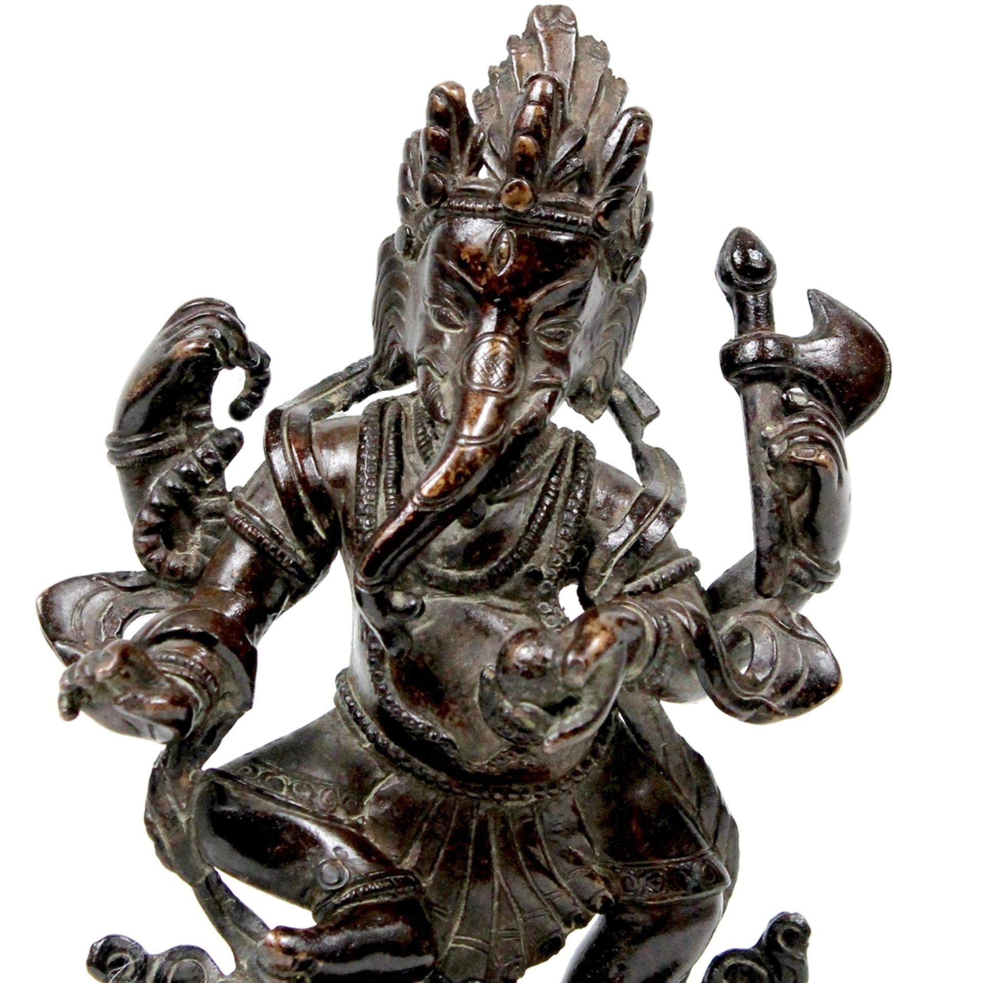 Tibet Bronzefigur eines tanzenden Ganesha, 18./19.Jhdt. - Bild 6 aus 6