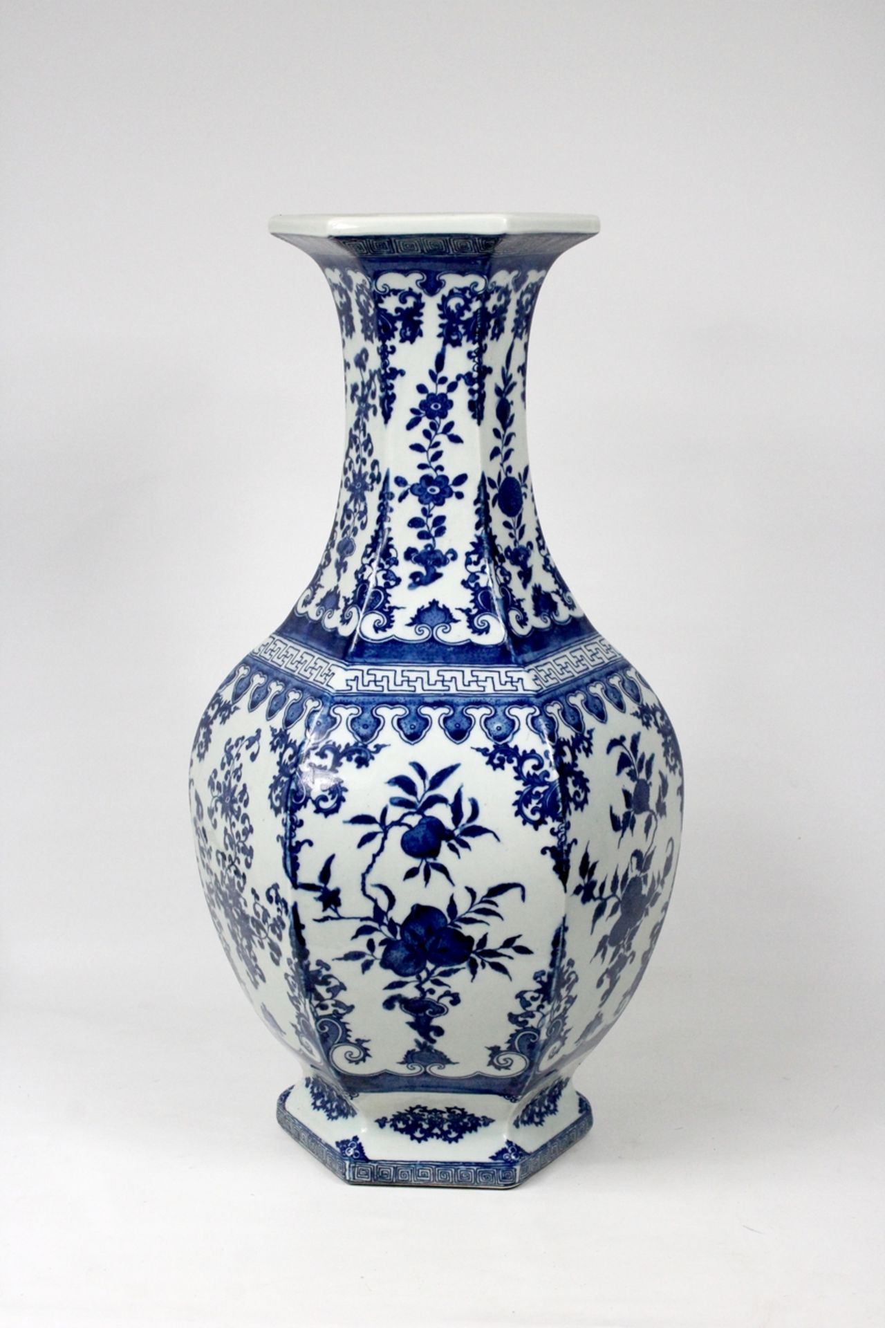 China Blau-Weiss Vase 19.Jhdt.