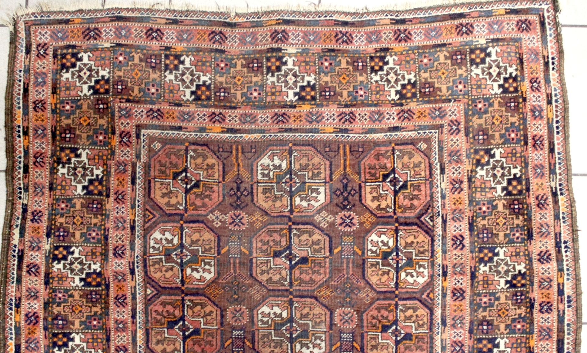 Turkmenischer Teppich selten um 1890 - Image 3 of 5