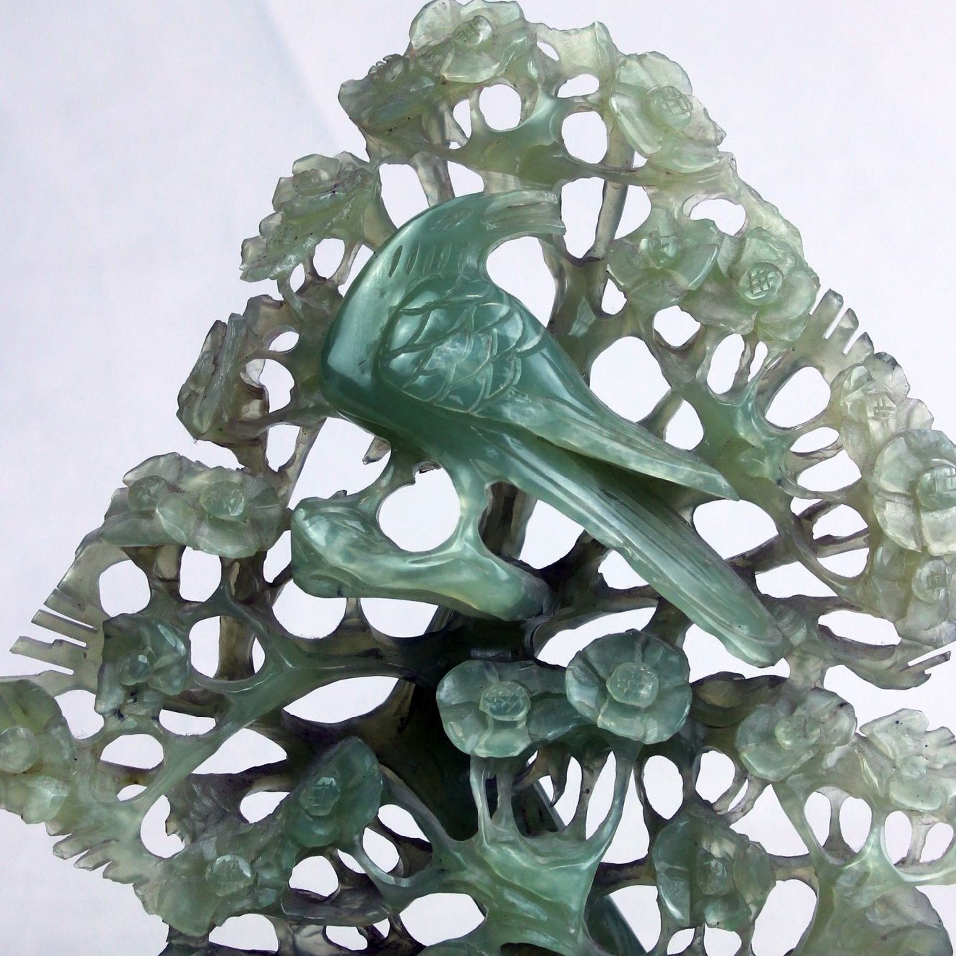 China Qing- Dynastie geschnittene Jadefigur - Image 3 of 6