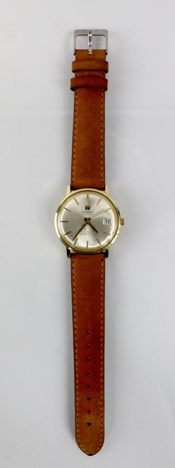 585er goldene Tissot Viso Date Automatic Seestar Seven Armbanduhr 1960er Jahre - Bild 2 aus 3