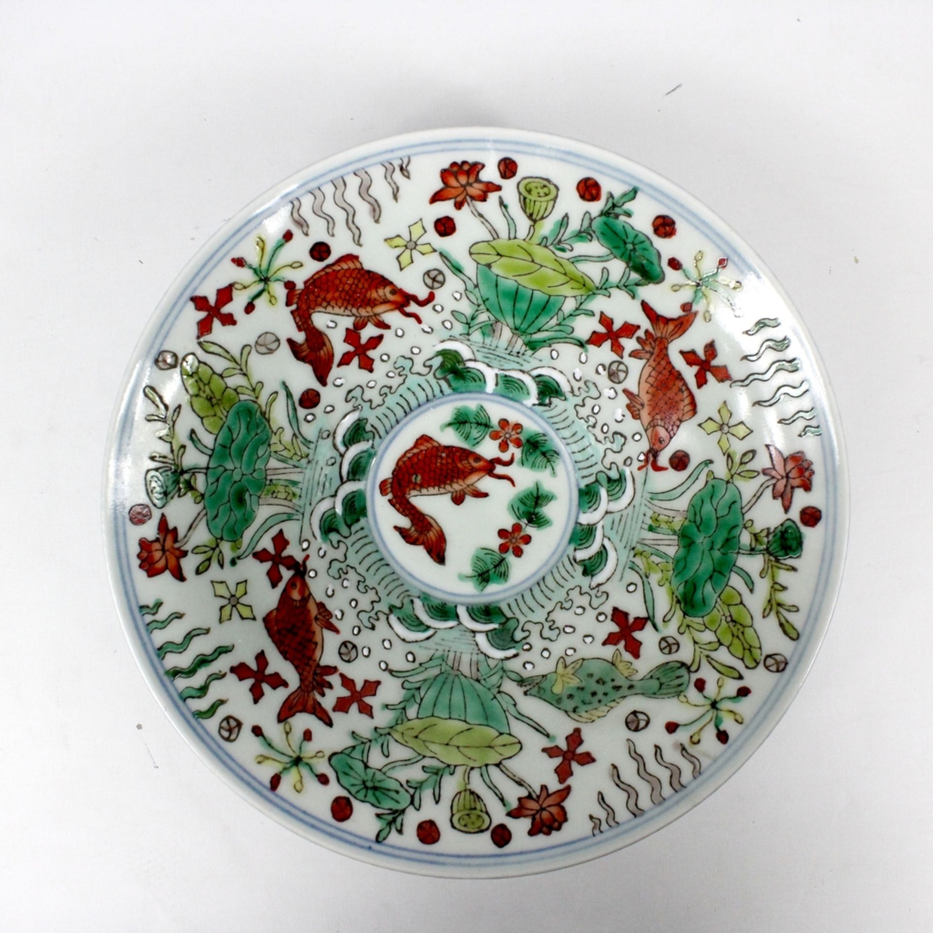 China Porzellanschale mit Fischmotiven, Qing-Dynastie - Image 2 of 4