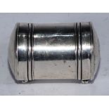 A late 18th century silver cylindrical nutmeg grater, probably Provincial, hinged domed cover and