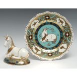 A Royal Crown Derby paperweight, Unicorn, exclusively commissioned by Govier's of Sidmouth,