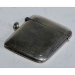 Shooting - a George V silver rounded rectangular butt marker, hinged cover and fall front