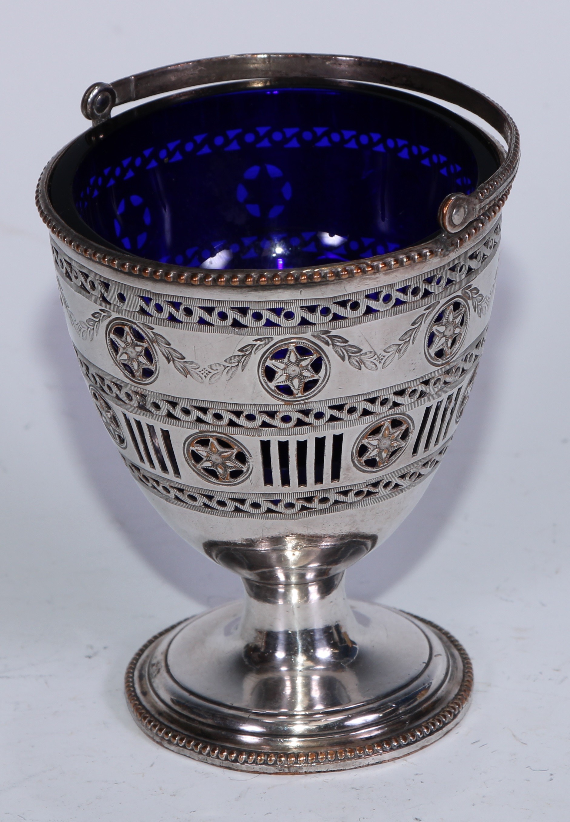 A George III Old Sheffield Plate half-fluted octagonal pedestal goblet, domed foot, 15.5cm high, c. - Image 4 of 8