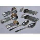 A silver Belmont pattern flatware, for twelve, comprising dessert forks and spoons, soup spoons,