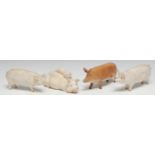 A Beswick pig, CH Wall Queen, printed mark; another, CH Wall Boy, printed mark; a Beswick model "