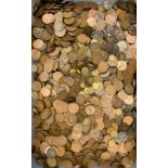 Coins & Tokens - Victorian and later mostly British coins inc Pennies, half pennies, three penny