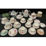 Tea Ware - Colclough Bouquet tea service; Duchess tea service; Royal Grafton coffee teacups and