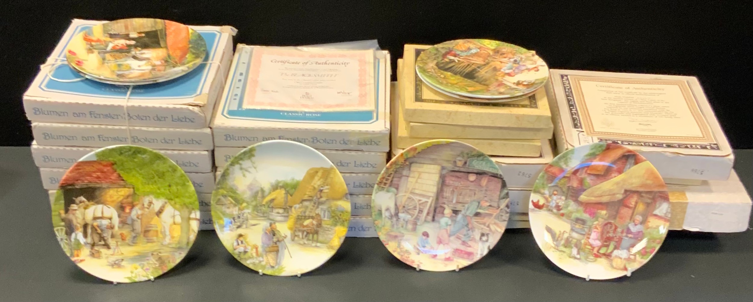 Collectors plates - a Royal Albert Flowers Festival plates; set of twelve E W H Collande Classic