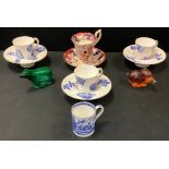 Ceramics & Glass - a trio of Royal Worcester Blue Canton pattern Aesthetic Movement blue and white