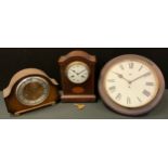 A late 19th / early 20th century mahogany mantel clock, movement by Philip Haas and sons, white