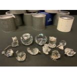 Swarovski crystal Glass - figures inc Kiwi, Cat, Owl, Sparrow, Ducks, SCS collectors club etc, all