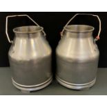 A Fullwood aluminium milk bucket/churn; another (2)