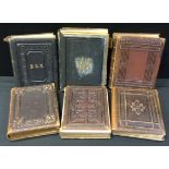 Six Victorian leather photograph albums