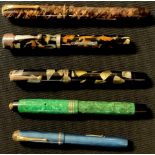 Pens - a Waterman's fountain pen, 14ct gold nib, c.1930; a Conway Stewart 'Relief' fountain pen,