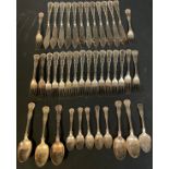 Silver Plated Ware - a Waring & Gillow King's pattern part table service; other flatware