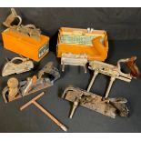 Carpentry Tools - a Stanley router plane, No.71, boxed; a Stanley combination plane, No.50, boxed;