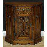 An Old Charm oak side cabinet, 81cm high, 77cm wide, 34cm deep