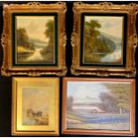 Pictures and Prints - Andrew Grant Kurtis MA, a pair, Summer Landscapes, signed, oils on canvas,