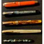 Pens - a Waterman's 513 fountain pen, 14ct gold nib; others De La Rue Onoto-Minor c.1930, Parker