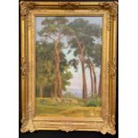 Harry W Adams Wooded Footpath signed, oil, 44cm x 29cm