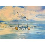 Ralph Gill WWII Bombers signed, dated 04, oil on canvas, 44cm x 60cm