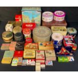 Advertising - tins, including Elkes biscuits, Millstone Stone Milled Ginger, 7cm, Oxo, Quality