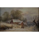 L. Humphrey (20th century) A Winter Landscape signed and indistinctly dated 19*9, oil, 19cm x 30cm
