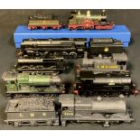 Trains, OO Gauge, including a 0-4-0 tank locomotive, L.M.S. black livery, No.58862, unboxed, white