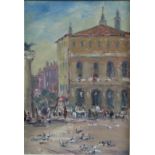 John W. Gough (20th century) Venice signed and titled, oil on board, 28.5cm x 19.5cm