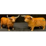 A Beswick model of a Highland Bull and a Highland Cow (2)