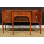 A George III Revival mahogany sideboard, 92cm high, 152cm wide, 59cm deep, early 20th century