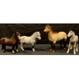 A Beswick model of a Highland Pony; others, Shetland Pony, a dappled grey Hollydell Dixie Shetland