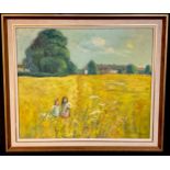 John Ash (1926-1999) Spring Meadow signed, oil on canvas, 49cm x 59.5cm