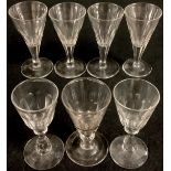 A set of four 19th century cordial glasses; others similar (7)