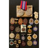 A collection of enamel Ballroom Dancing medals, National Association Teachers of Dancing, mostly