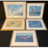 Keith Woodcock GAvA ASAA GMA (Aviation artist) Hawker Demons signed, watermedia, 26cm x 37cm;