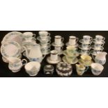 A Wedgwood Clementine pattern coffee service, for six; a Duchess Rhapsody tea service, for six;