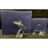 A Swarovski Crystal model, Paikea Whale, boxed, certificate; another, Whale Calf, boxed (2)