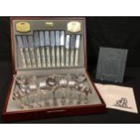 A Viners canteen of Kings Royale flatware for six, cased