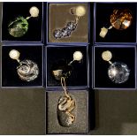 Swarovski Crystal sun catcher ornaments, various designs, each boxed (7)