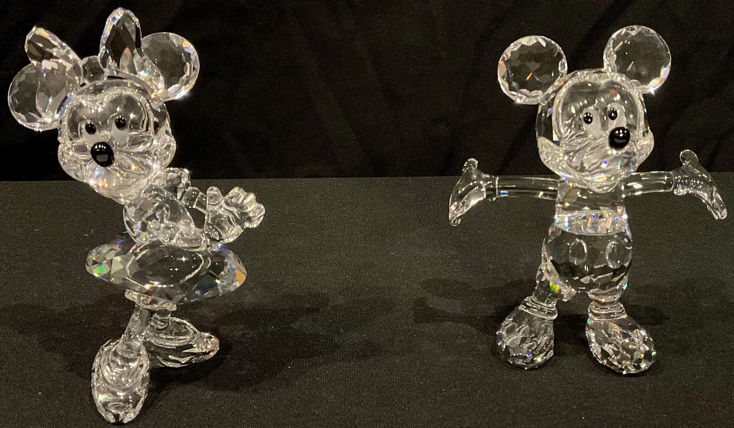 Swarovski Crystal Mickey Mouse and Minnie Mouse, each boxed, certificates (2) - Image 2 of 2