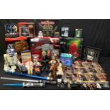 Toys, Star Wars, comprising Disney roar and rage Chewbacca action plush, boxed; R2-D2 egg cup,