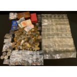 A large accumulation of coins, UK & foreign, mostly well circulated and mainly base metal, to