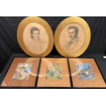 A de Solomei (late 19th century) A Pair, Portrait of a lady and gentleman signed, dated 1879, ovals,