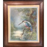 English school 20th century A Quiet Backwater - Kingfisher indistinctly signed, watercolour, 28cm
